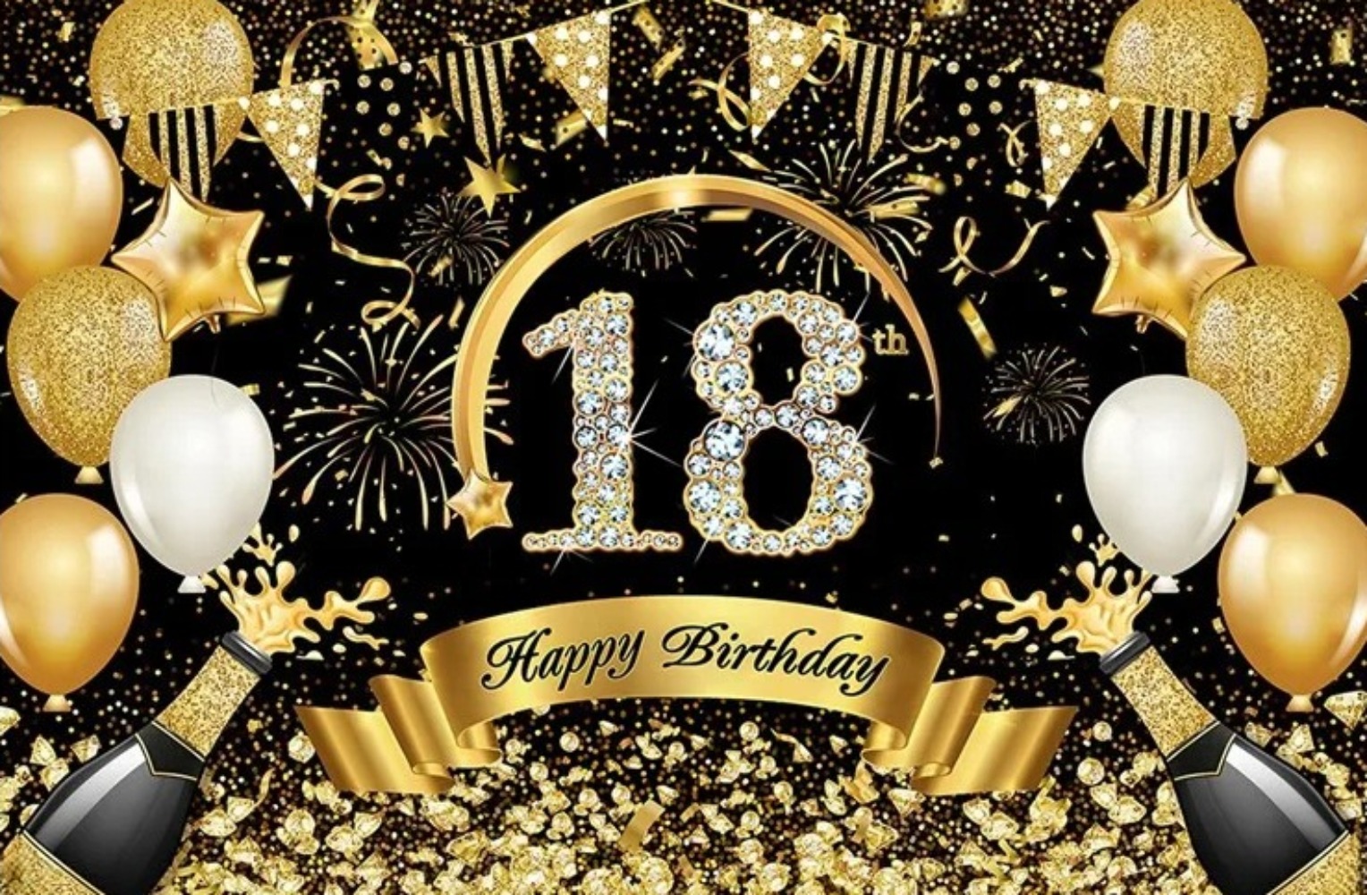 Zwart gouden ballonster papier - Party Banner Gold recensie en prijs